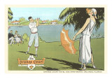 Golfing in Orlando, Florida Lámina giclée