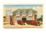 Grand Island, Nebraska Fire House Lámina giclée Grand Island, Nebraska Fire House Lámina giclée