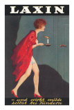 Woman in Lingerie with Candlestick Posters