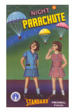 Girls with Night Parachute Fireworks Posters