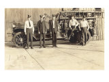Vintage Fire Engine and Crew Lámina giclée Vintage Fire Engine and Crew Lámina giclée