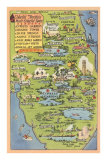 Tourist Map of Florida Posters