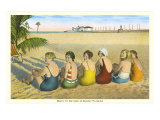 Ladies on Beach, Florida Giclee Print