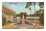 Turtle Fountain, Ringling Museum, Florida Posters