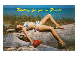 Waiting for you in Florida, Bathing Beauty Lámina giclée