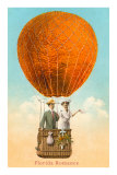 Florida Romance Couple in Orange Balloon Posters