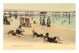 Bathing Scene, Palm Beach, Florida Posters