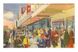 Sidewalk Benches, St. Petersburg, Florida Posters