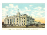 Train Station, Chicago, Illinois Lámina giclée