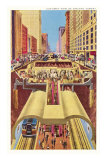 Cut-away View of Chicago Subway Posters