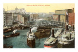 Rush Street, River, Chicago, Illinois Posters
