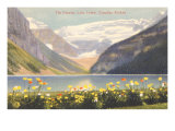 Poppies, Lake Louise, Canadian Rockies Giclee Print Poppies, Lake Louise, Canadian Rockies Giclee Print