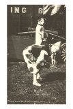 Fred Sterling: payaso de circo con perro Pósters