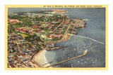 Aerial View of Monterey Bay, California Posters