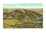 Panorama of Pike's Peak Region, Colorado Lámina giclée Panorama of Pike's Peak Region, Colorado Lámina giclée