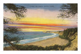 Sunset over Pacific Posters