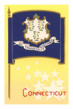 Bandera del estado de Connecticut Pósters Bandera del estado de Connecticut Pósters