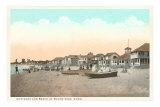 Maisons et plage, Connecticut Posters