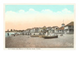 Cottages and Beach, Sound View, Connecticut Lámina giclée Cottages and Beach, Sound View, Connecticut Lámina giclée