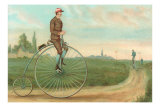 Man on Penny-Farthing Posters