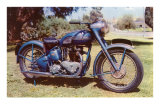 Blue Motorcycle Posters