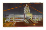 Capitol Building, Havana, Cuba, Night Posters