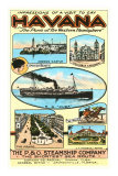 Havana by Steamship Posters