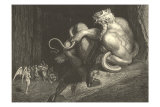 Devil Watching Arrivals in Hell Posters