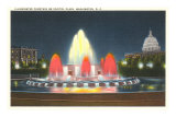Illuminated Fountain, Washington D.C. Posters