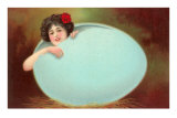 Girl Emerging from Cracked Egg Photo