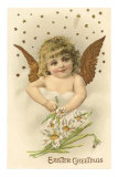 Chérubins avec des lys Posters