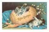 Easter Greetings, Kittens Emerging from Egg Posters