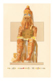 Colossus of Memnon, Rendering, Egypt Poster