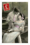French Couple with Tennis Racquet Posters