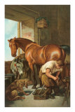 Farrier Shoeing Horse Posters