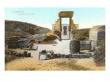 Temple Colondade, Denderah, Egypt Lámina giclée