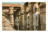 Estatuas de faraones, Luxor (Egipto) Lámina giclée