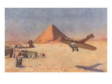 Monoplano aterrizando junto a la Pirámide y la Esfinge Lámina giclée Monoplano aterrizando junto a la Pirámide y la Esfinge Lámina giclée