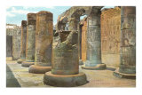 Colonnes sculptées, Abydos, Egypte Posters