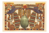 Inlaid Horus Wings, Scarab, Egypt Print