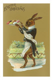 Easter Greetings, Rabbit Waiter Posters