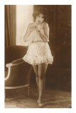 Woman in Frilly Underwear Pósters