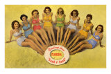 Collection de beautés en maillots de bain, Floride Photographie