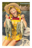 Femme tenant des perches, Floride Posters