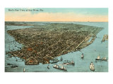 Aerial View of Key West, Florida Giclee Print Aerial View of Key West, Florida Giclee Print