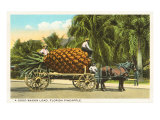 Giant Pineapple on Wagon,  Florida Lámina giclée