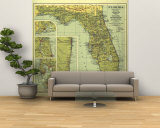 Florida 1930 Wall Mural – Large Florida 1930 Wall Mural – Large