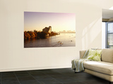 Boats in the River, Head of the Charles Regatta, Charles River, Boston, Massachusetts, USA Wall Mural