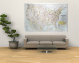 United States Of America Map 1940 Reproduction murale géante