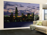 Buildings at Dusk, Chicago, Illinois, USA Wall Mural – Large Buildings at Dusk, Chicago, Illinois, USA Wall Mural – Large